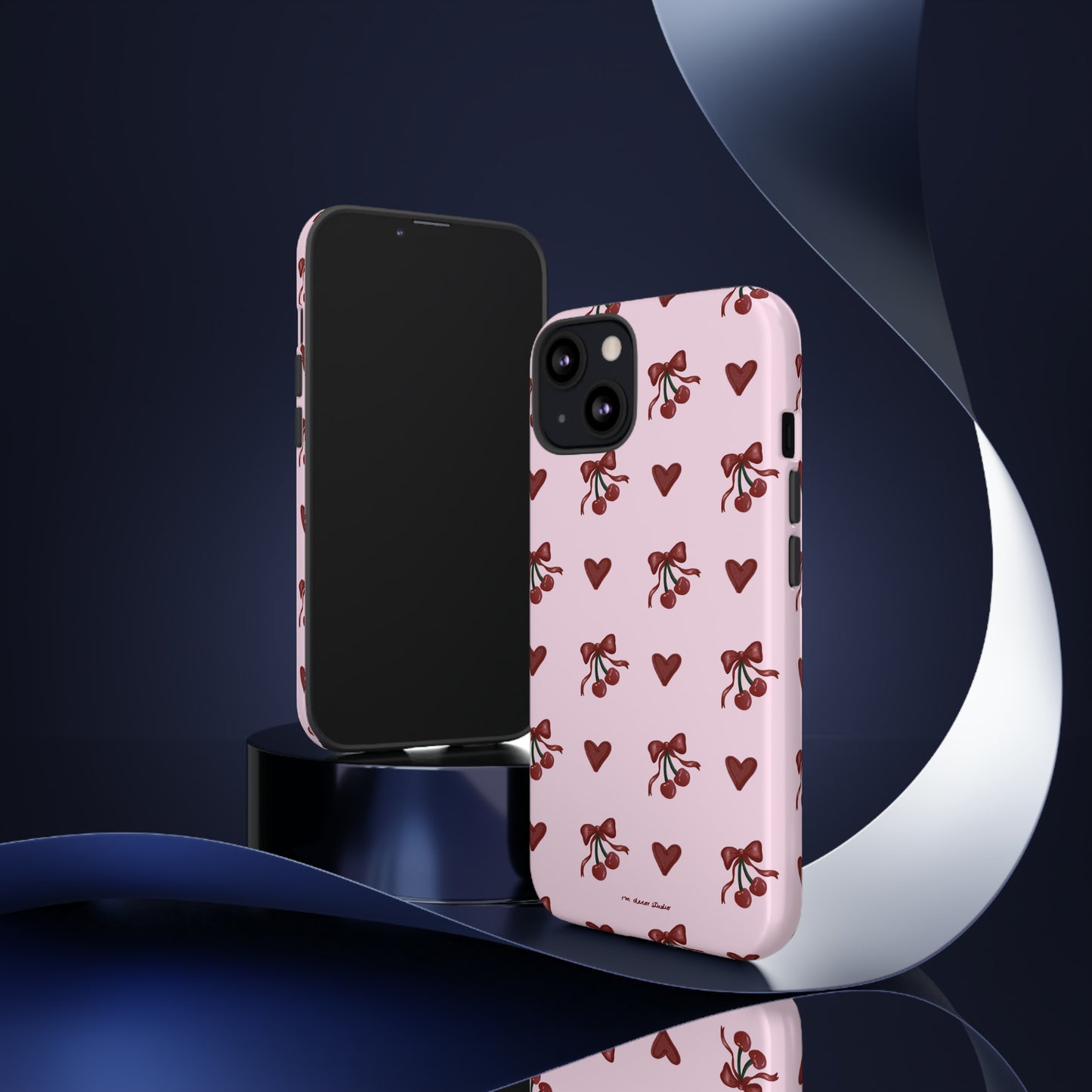 'Cherry Hearts' Double-Layered Protection Phone Case