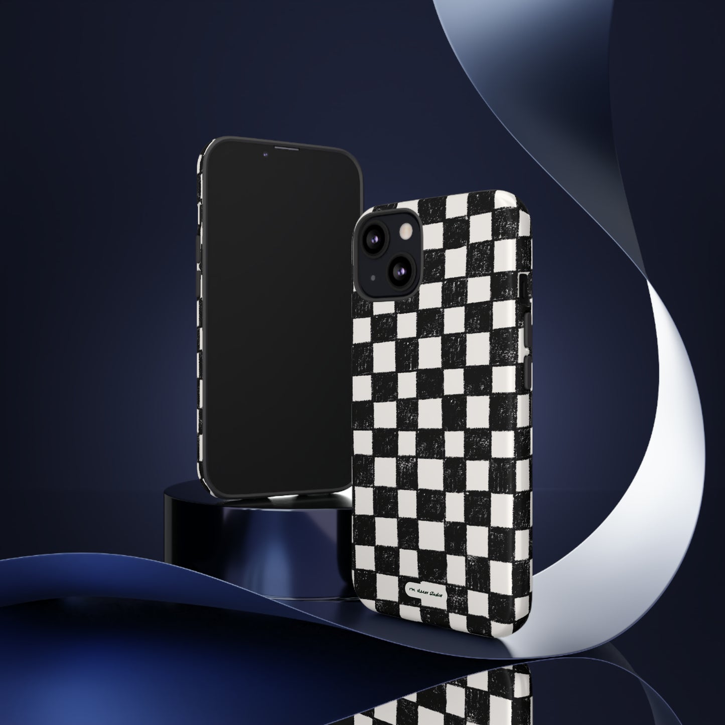 'Black Checkered' Double-Layered Protection Phone Case