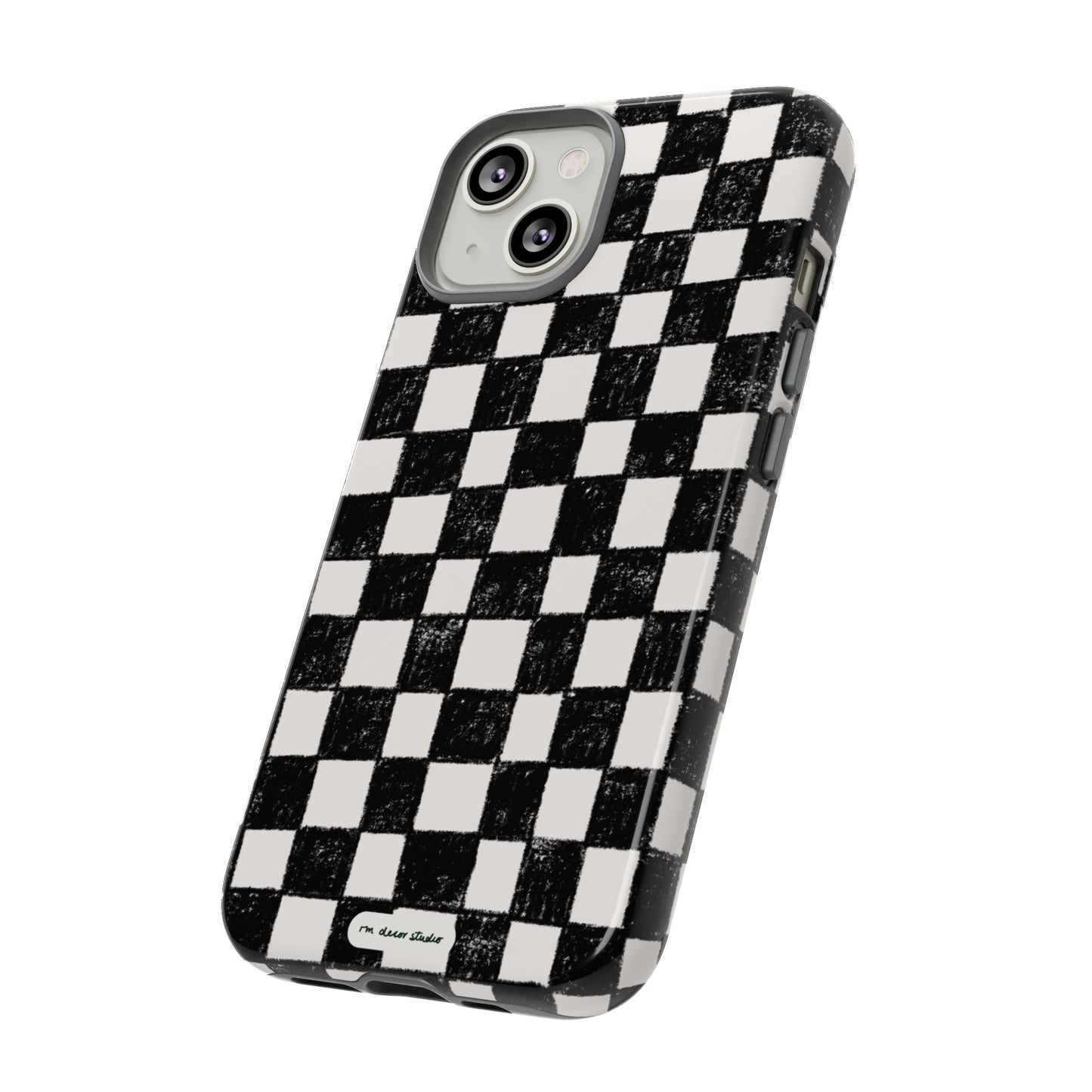 'Black Checkered' Double-Layered Protection Phone Case