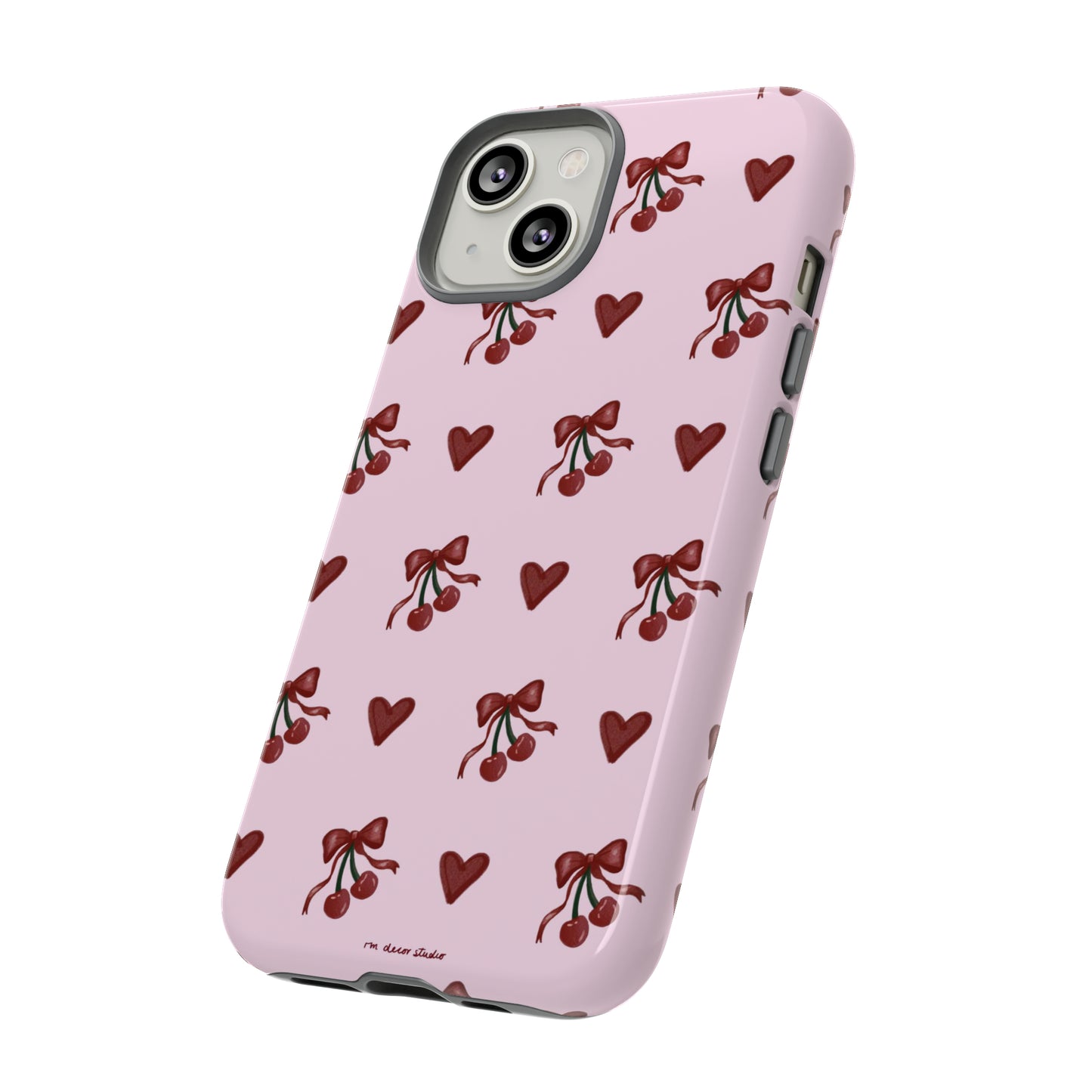 'Cherry Hearts' Double-Layered Protection Phone Case