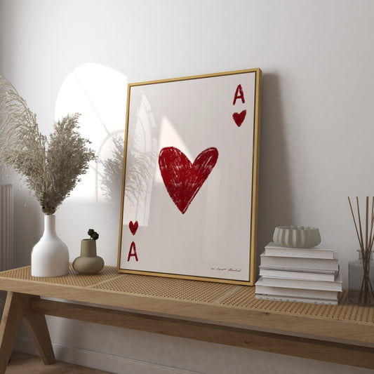 Ace of Hearts Card Print