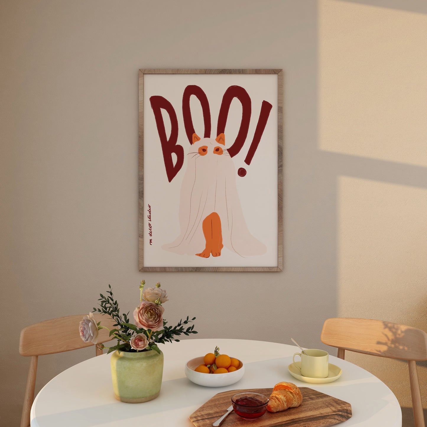 Boo Cat Art Print