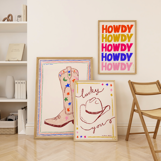 Cowboy Print Set