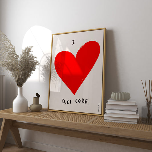 I Love Diet Coke Art Print