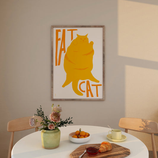 Fat Cat Art Print