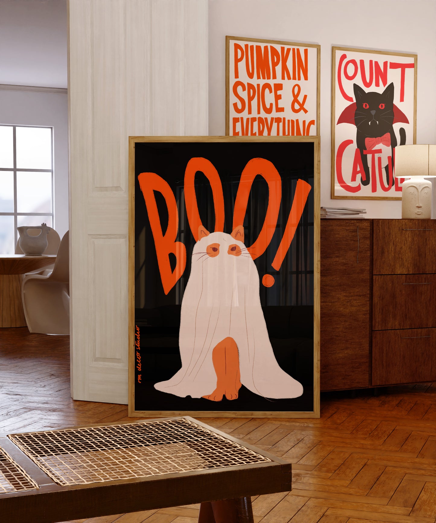 Boo Cat Art Print