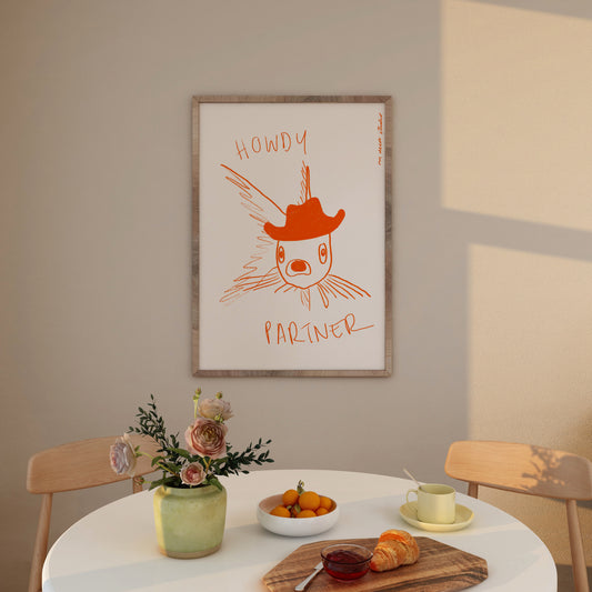 Howdy Partner Goldfish Print