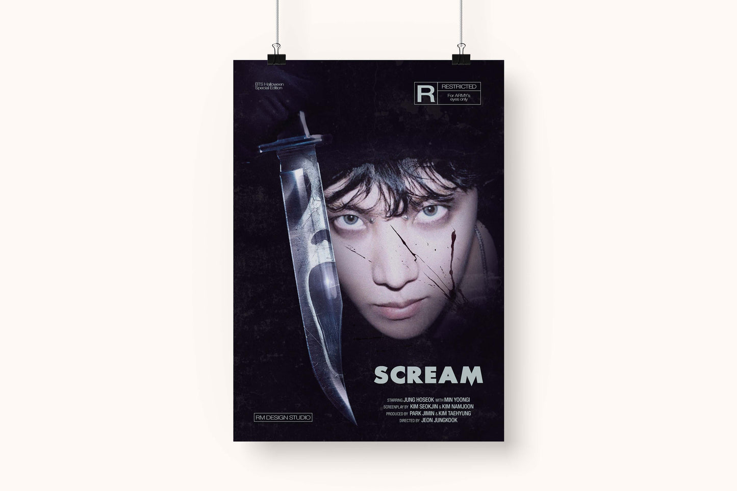 J-Hope Scream Halloween Movie Poster Print