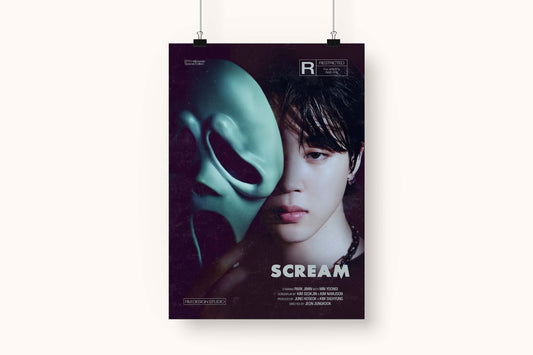 Jimin Scream Halloween Movie Poster Print