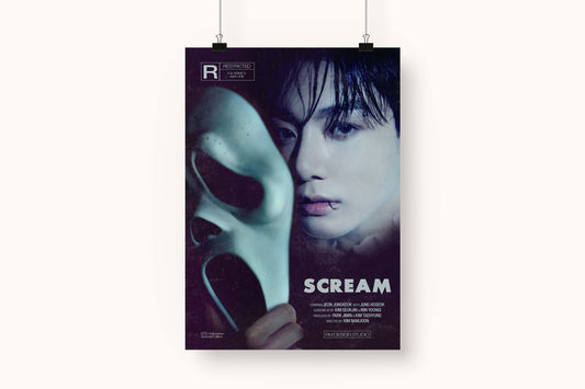 Jungkook Scream Halloween Movie Poster Print