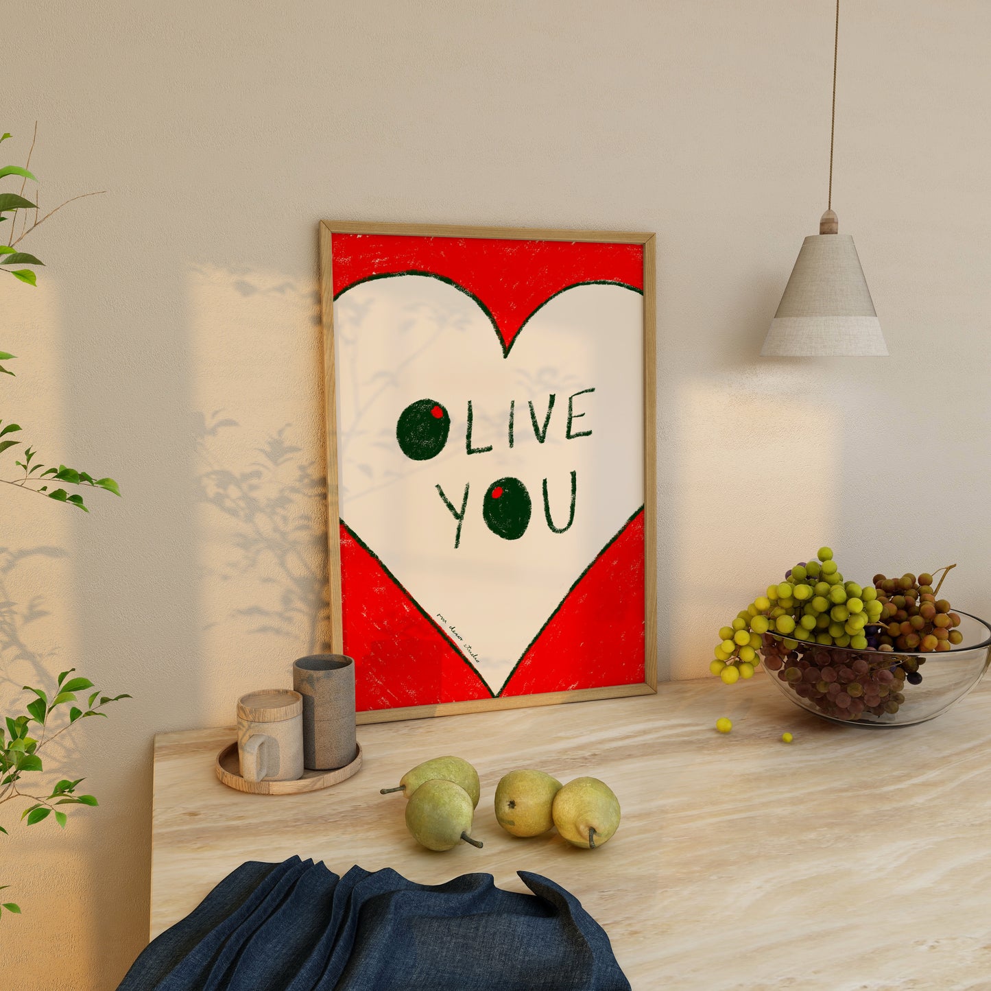 Olive You Print