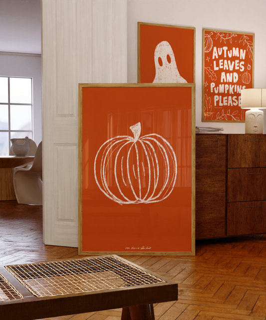 Orange Pumpkin Print