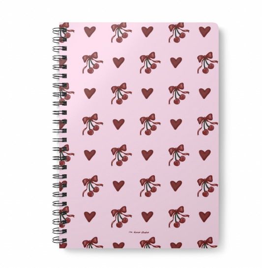 'Cherry Heart' A5 Notebook