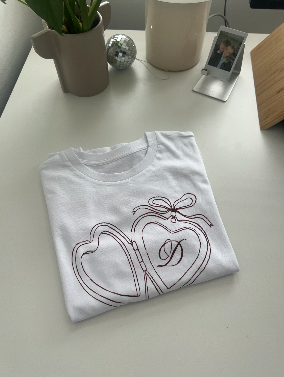 Custom Locket Initial Fitted Tee