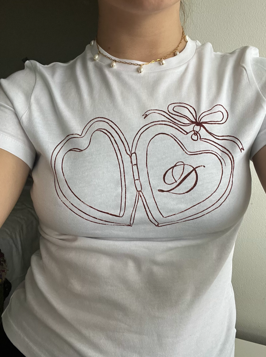 Custom Locket Initial Fitted Tee