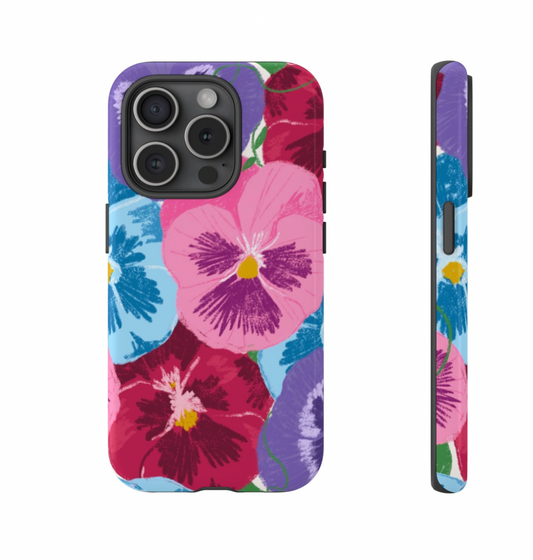 'Pansies' Double-Layered Protection Phone Case