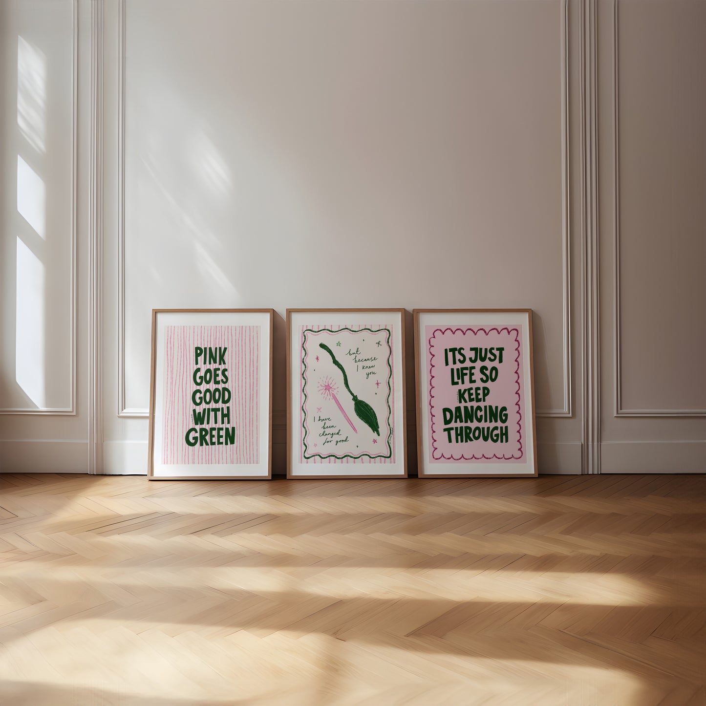 Glinda Elphaba Trio of 3 Art Prints