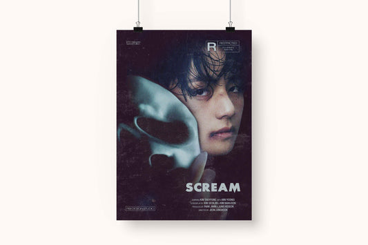 Taehyung Scream Halloween Movie Poster Print