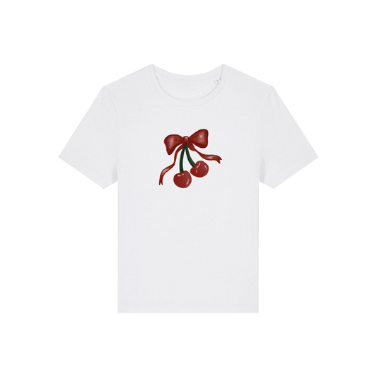 Cherry Bow Fitted Tee