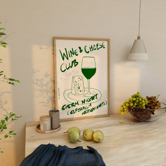 Wine and Cheese Club Print