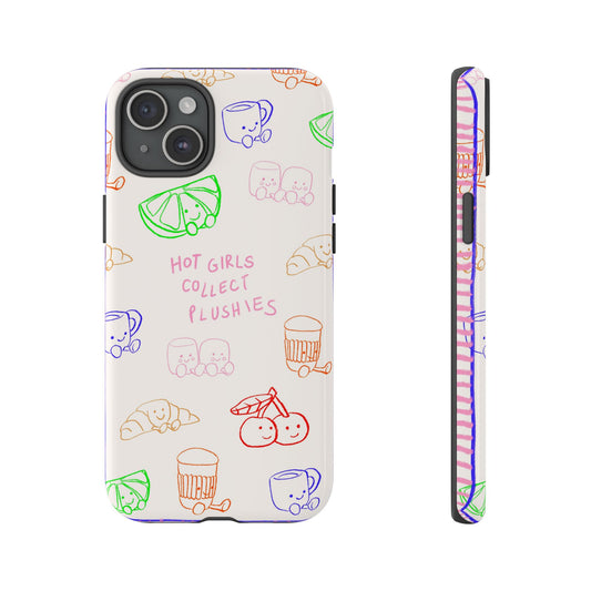 'Hot Girls Collect Plushies' Double-Layered Phone Case