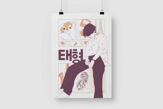 Taehyung Illustration Art Print