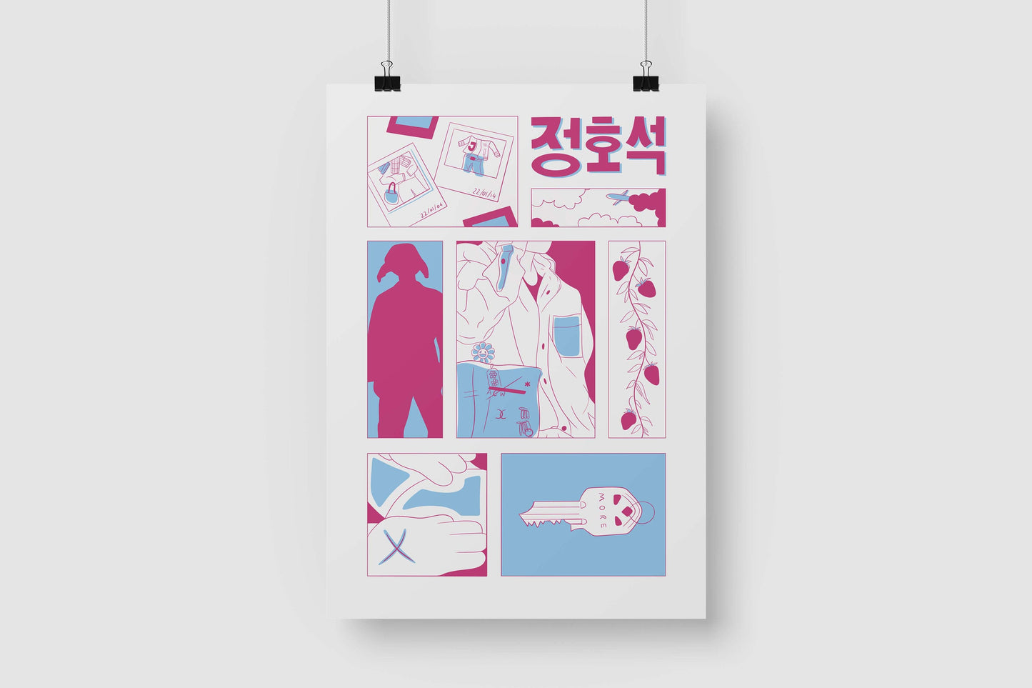 Bangtan Pack of 7 Illustration Art Prints (A6)