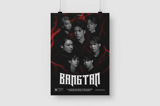 Bangtan OT7 Horror Movie Halloween Poster