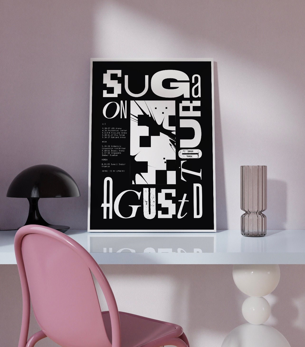 Suga On Tour Inspired Art Print